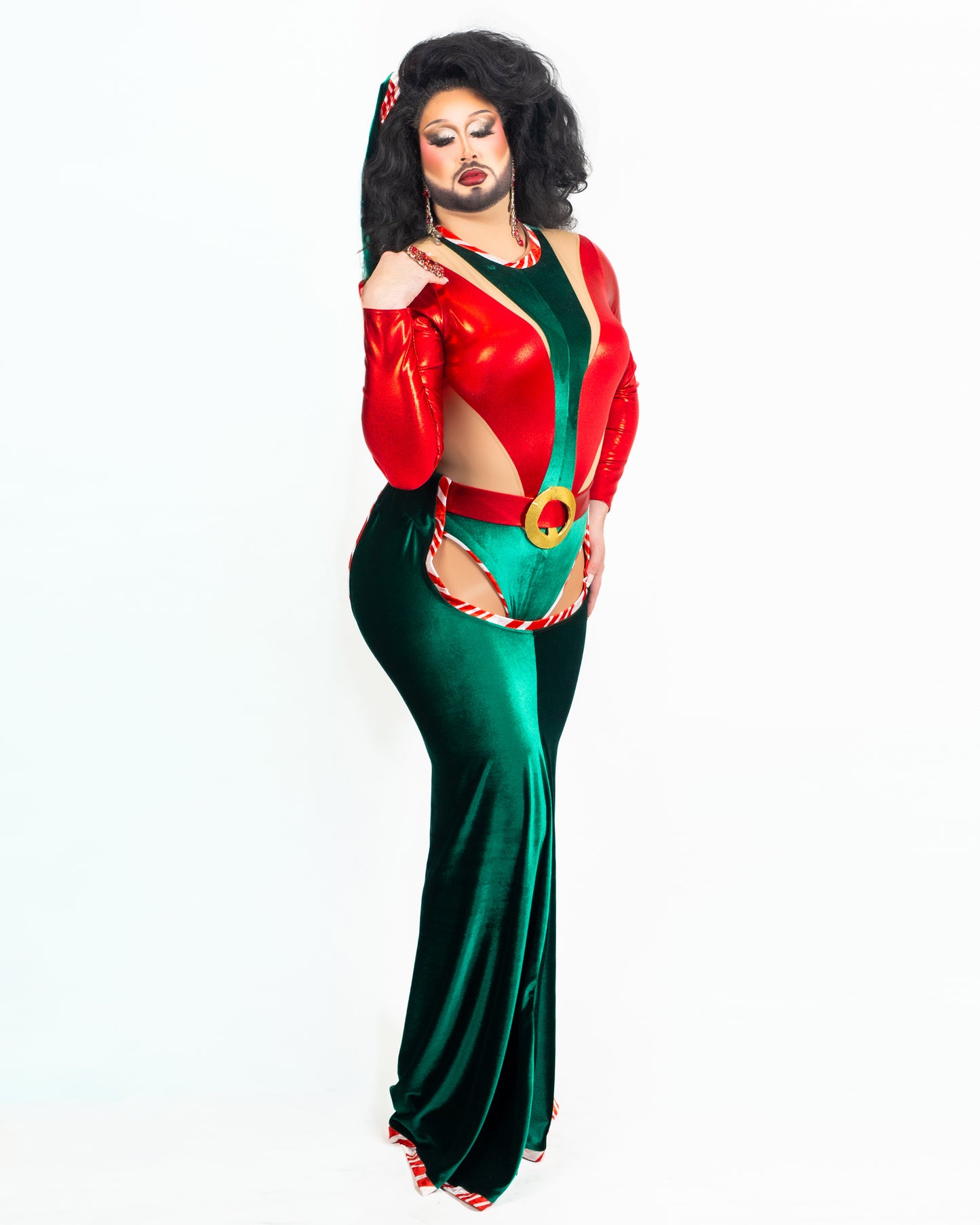 The Ho Ho Hoe Leotard with Chaps, Chapped gown,Belt and Hat