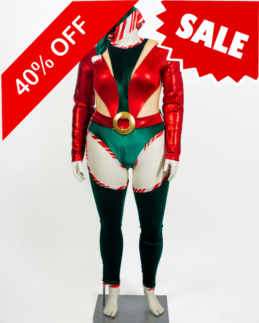 The Ho Ho Hoe Leotard with Chaps, Chapped gown,Belt and Hat