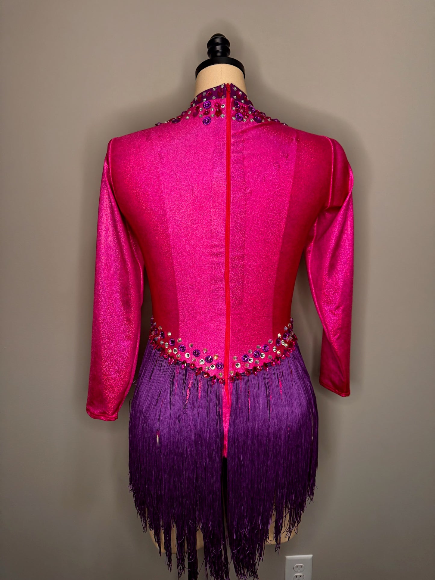 Pink and Purple Fringe Leotard