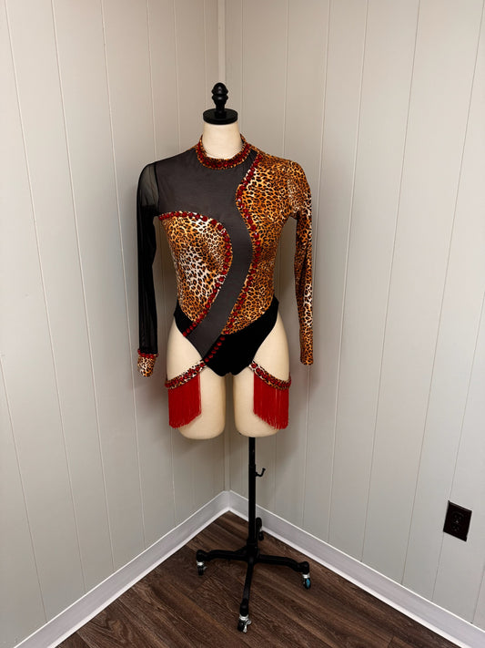 Black & Leopard Leotard
