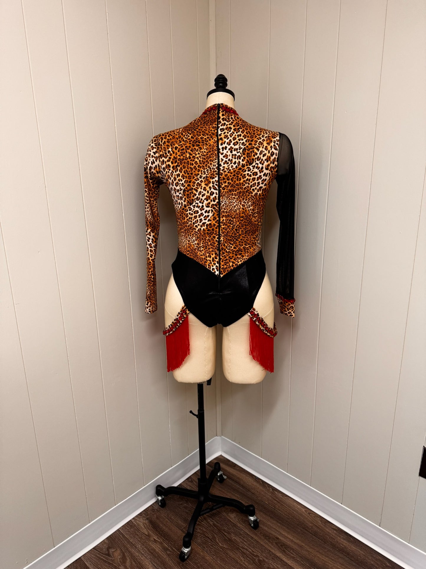 Black & Leopard Leotard