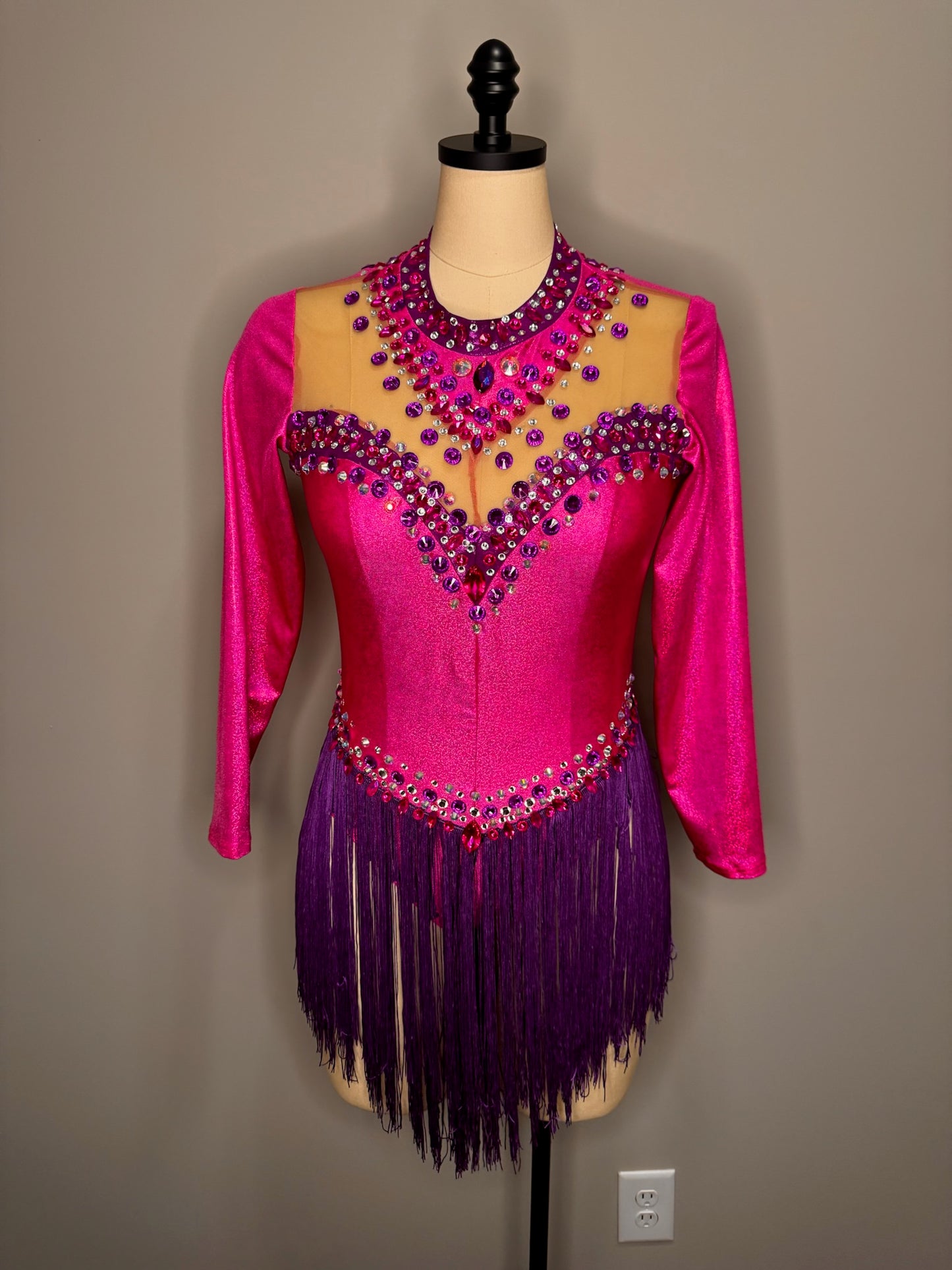 Pink and Purple Fringe Leotard
