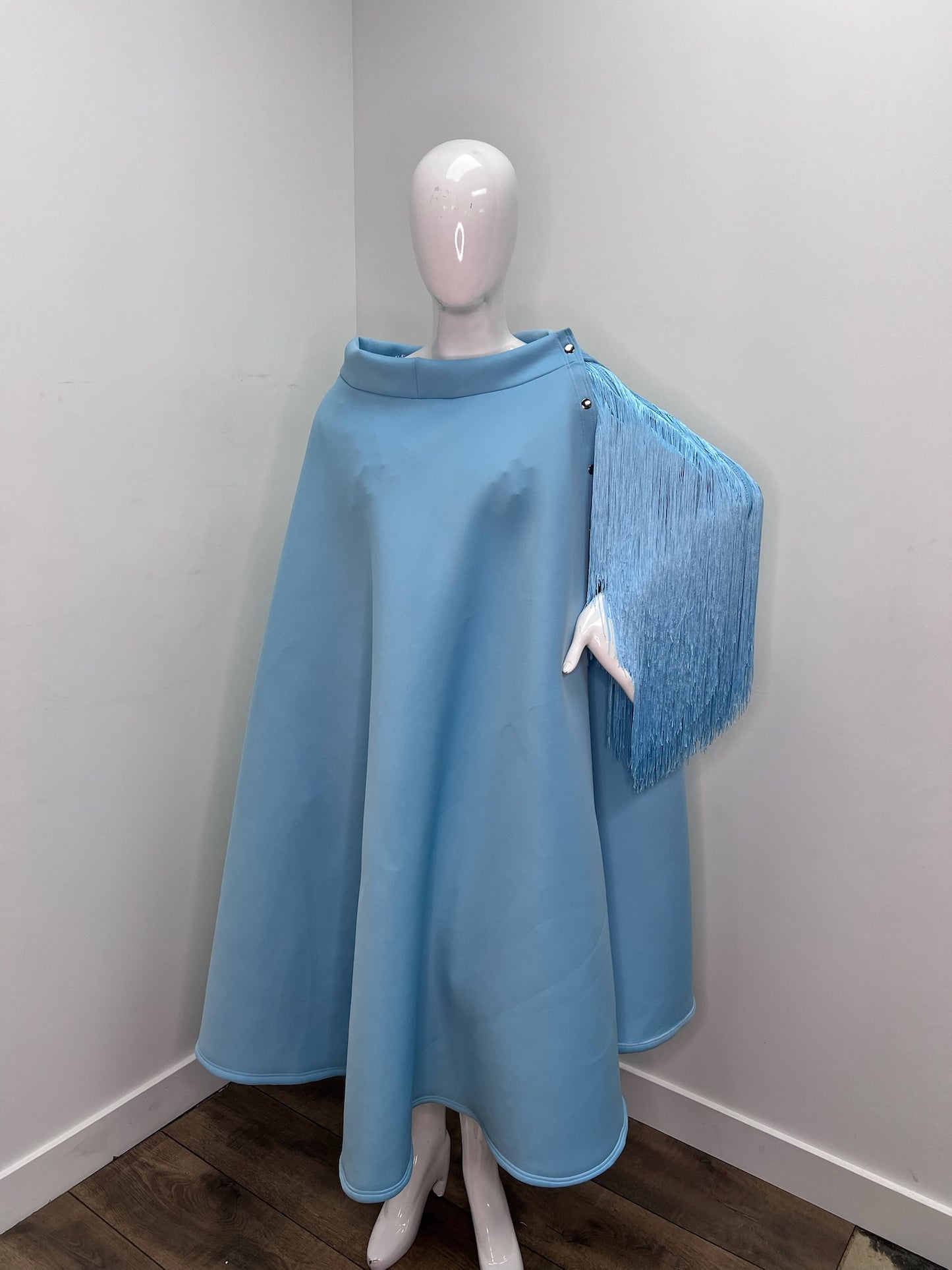 Blue Fully Fringed Costume with Reveal
