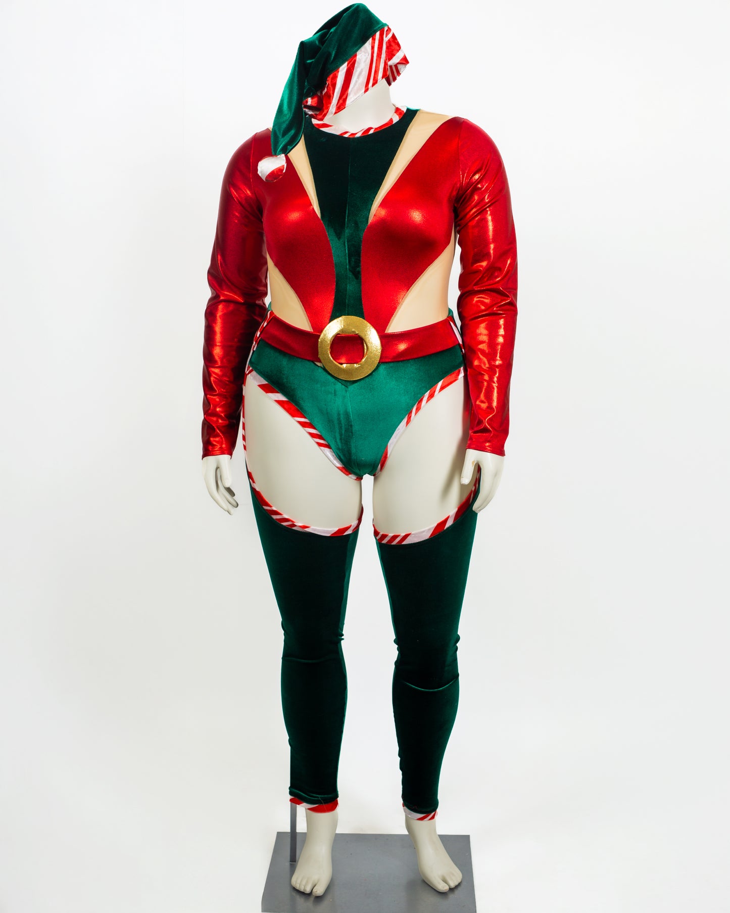 The Ho Ho Hoe Leotard with Chaps, Chapped gown,Belt and Hat