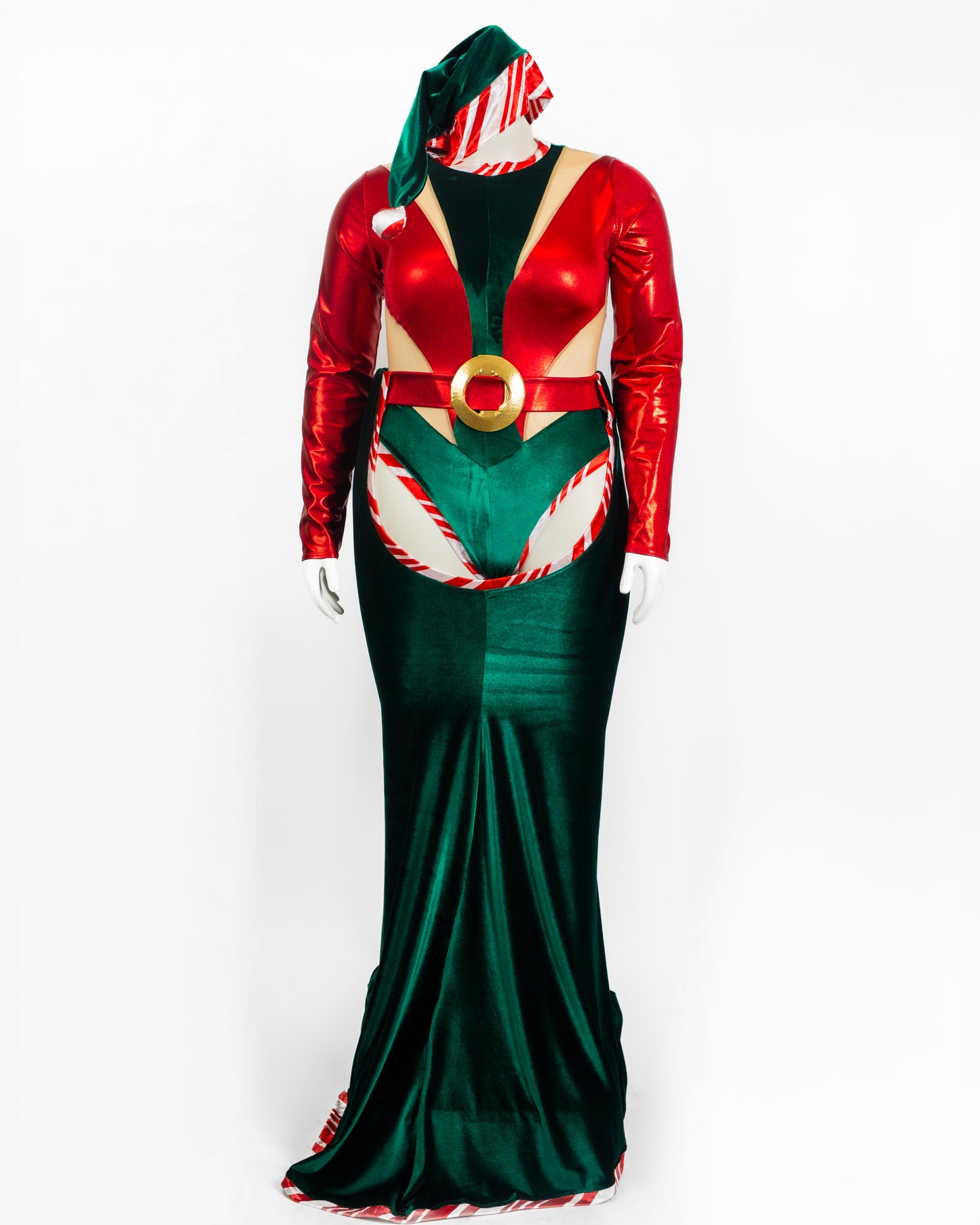 The Ho Ho Hoe Leotard with Chaps, Chapped gown,Belt and Hat